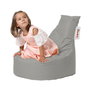 Atelier Del Sofa Baton Saco de Judías para Jardín Puf Exterior, Gris Fume, Poliéster, Impermeable, 70x70x35 cm